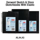 Derwent Sketch and Store Wire Bound Hardback Sketchbook 165 GSM - Retail Maharaj