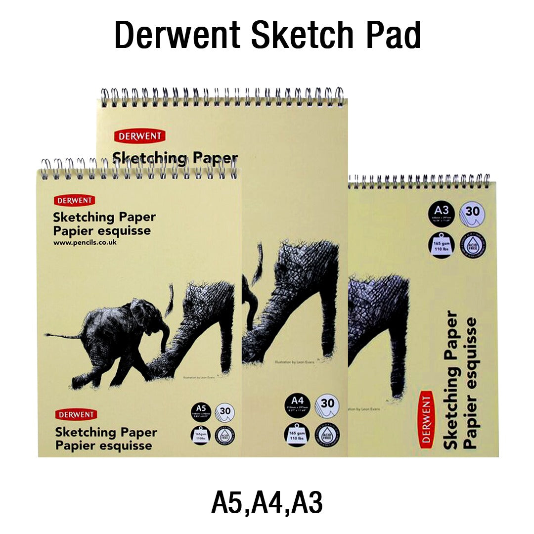 Derwent Sketch Pad Wire Bound Drawing Paper 165 GSM - Retail Maharaj