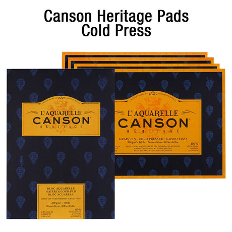 Canson Héritage Cold Pressed Watercolour Pad Open Stock - Retail Maharaj