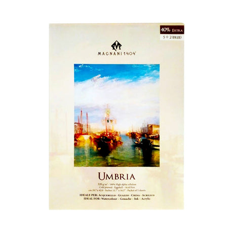 Magnani Umbria Rough Texture Watercolour Paper Cut Pack 320 GSM Open Stock - Retail Maharaj