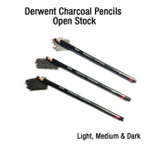 Derwent Charcoal Drawing Pencil Open Stock Light Medium or Dark - Retail Maharaj