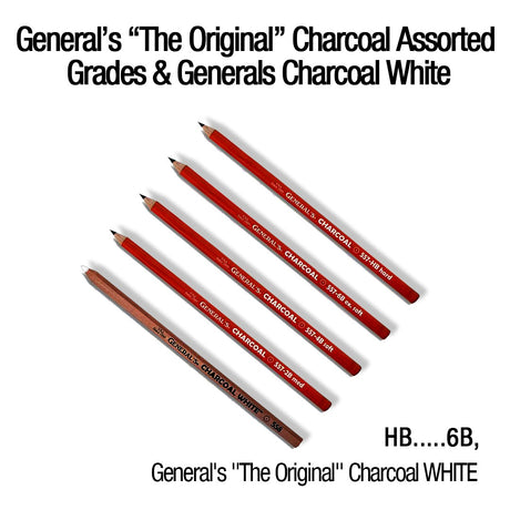 General’s “The Original” Charcoal Pencils – Assorted Grades & White - Retail Maharaj