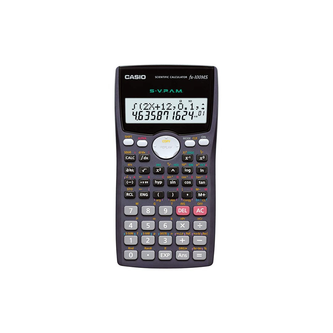 Casio fx 100MS Scientific Calculator with Two Line Display and Hard Case - Retail Maharaj