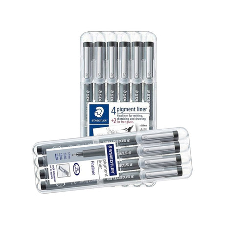 Staedtler Pigment Liner Fineliner Pen Set Waterproof Black Ink - Retail Maharaj