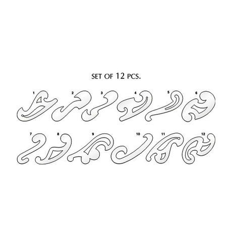 Isomars French Curve Drafting Template Set for Fashion Design - Retail Maharaj