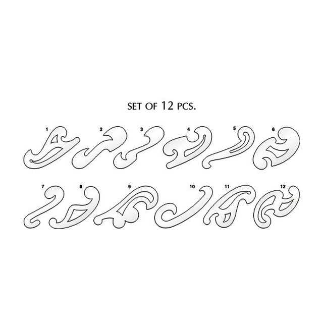 Isomars French Curve Drafting Template Set for Fashion Design - Retail Maharaj