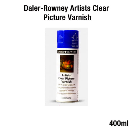 Daler Rowney Artists Clear Picture Varnish Spray for Oil & Acrylic Paintings – 400 ml - Retail Maharaj