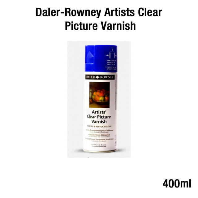 Daler Rowney Artists Clear Picture Varnish Spray for Oil & Acrylic Paintings – 400 ml - Retail Maharaj
