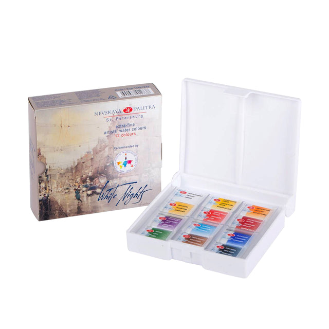 White Nights Artist Watercolour Cake Set of 12 IWS Recommended - Retail Maharaj