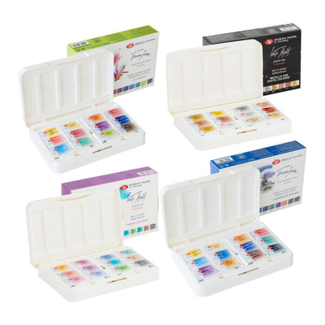 White Nights Watercolor Plastic Palette 12 Full Pans Set – Limited Edition - Retail Maharaj