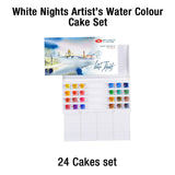 White Nights Artist Watercolour Cake Set Professional Mono Pigment Colours - Retail Maharaj