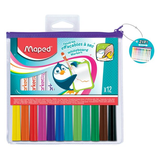 Maped Whiteboard Marker Set of 12 Colours - Retail Maharaj