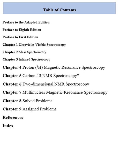 Spectrometric Identification of Organic Compounds, 8ed (An Indian Adaptation) - Retail Maharaj