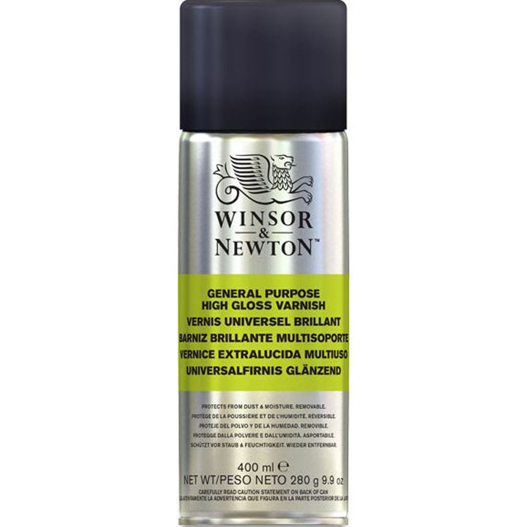 Winsor & Newton General Purpose High Gloss Varnish Spray 400m - Retail Maharaj