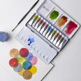 Winsor & Newton Professional Water Colour Lightweight Metal Box, 24 Half Pans - Retail Maharaj