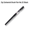 Zig Cartoonist Brush Pen No.22 Black - Retail Maharaj