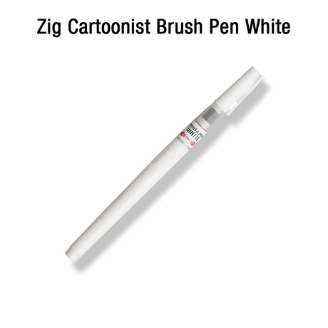 Zig Cartoonist Brush Pen White – Extra Fine Tip - Retail Maharaj