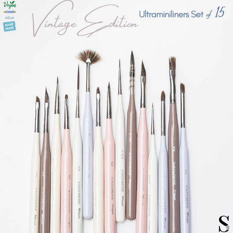 Stationerie Ultramini Liners Brush Set of 15 Vintage Pastel Edition - Retail Maharaj